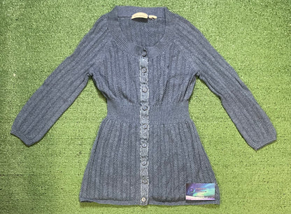 Vintage 2000s DKNY Jeans light blue babydoll cardigan