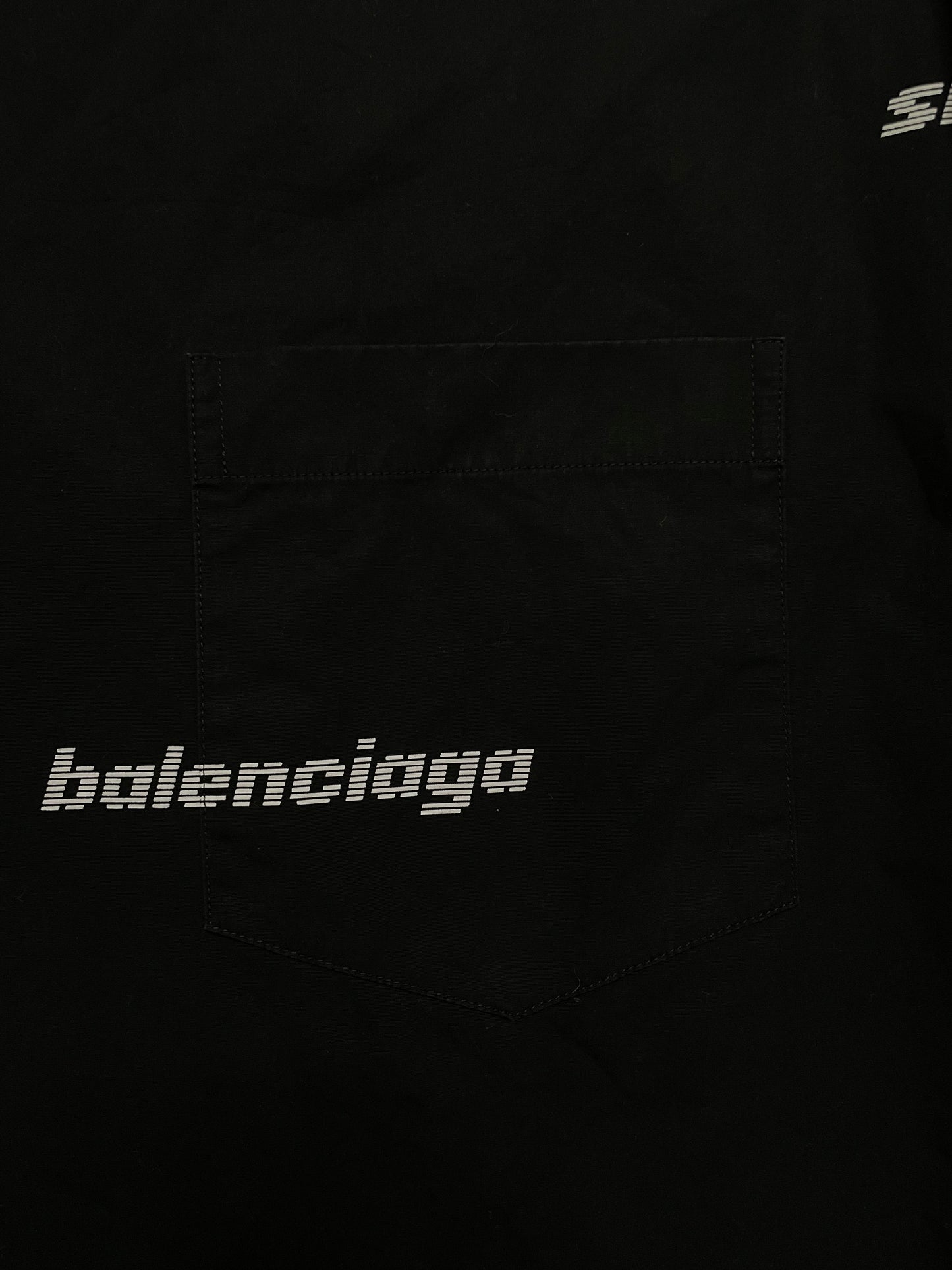 Balenciaga slogan logo button up shirt