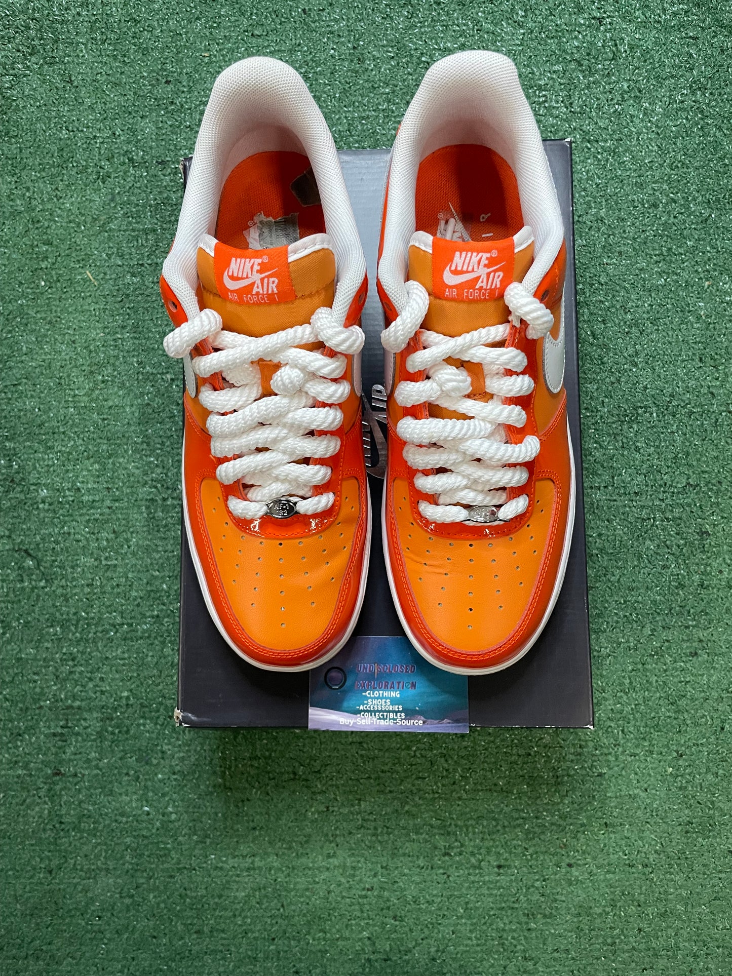 Nike Air Force 1 low orange white size 9.5men/11women