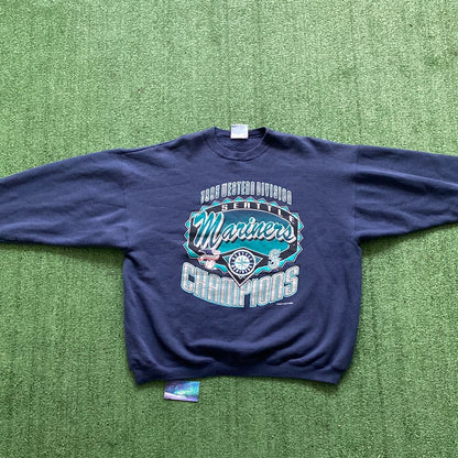 Vintage Seattle Mariners 1995 western division champions Sweater