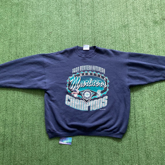 Vintage Seattle Mariners 1995 western division champions Sweater