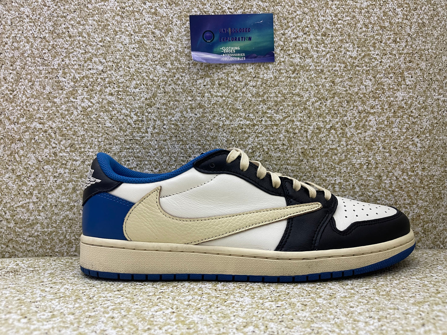 Jordan 1 Low Travis Scott Fragment 10.5 Men/12 Women “Preowned”