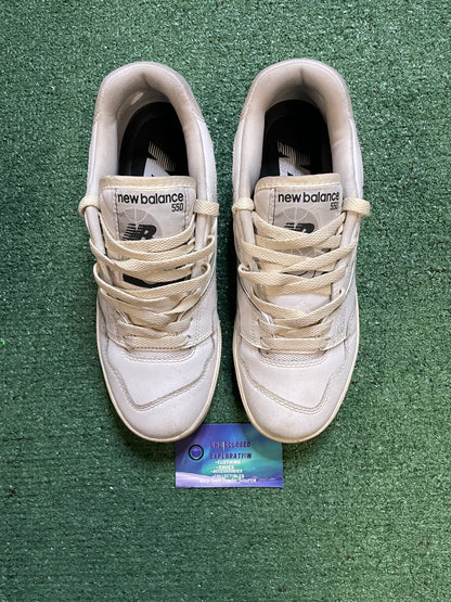 New Balance 550 triple white light grey size 8men/9.5women