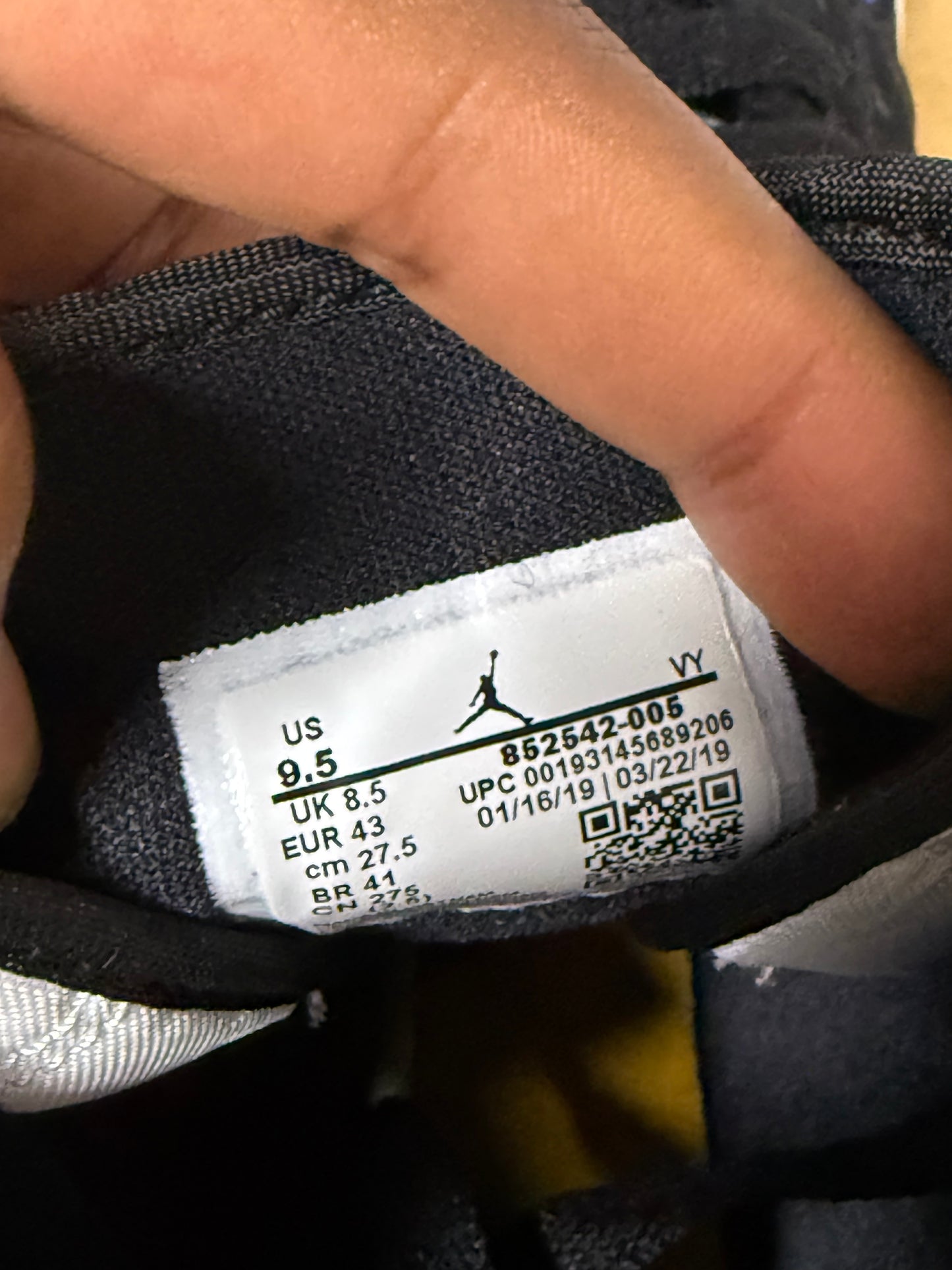 Jordan 1 Mid Lakers Top 3 9.5 Men/11 Women “Preowned”