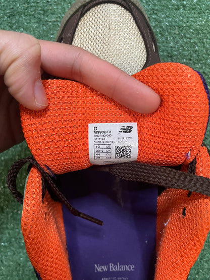 New Balance 990v3 teddy santis khaki orange size 10men/11.5women