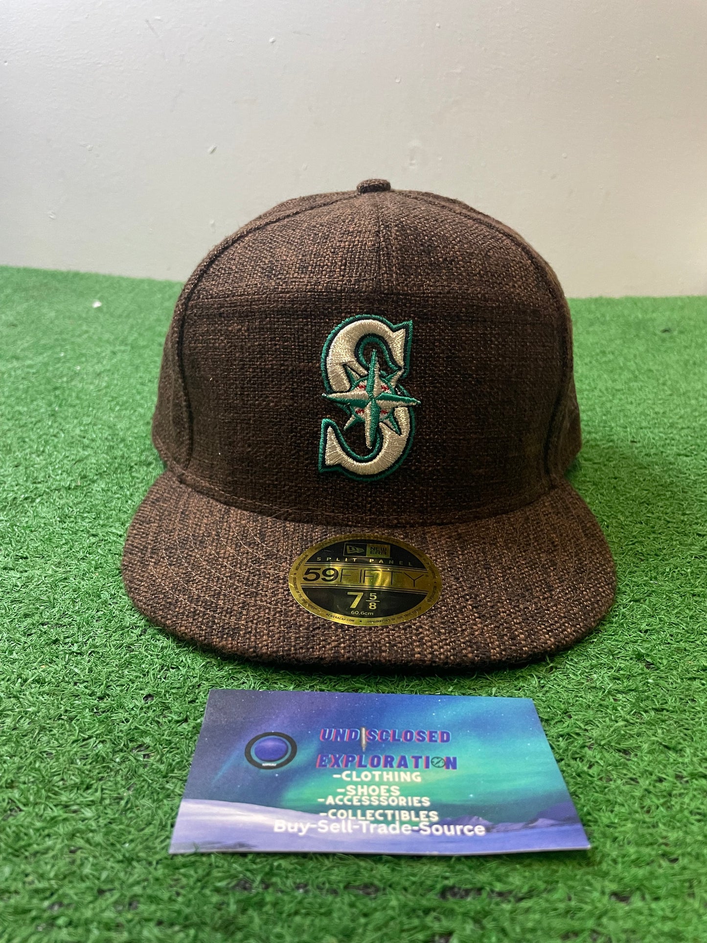 Seattle mariners split panel hemp new era fitted hat