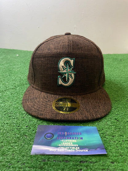 Seattle mariners split panel hemp new era fitted hat
