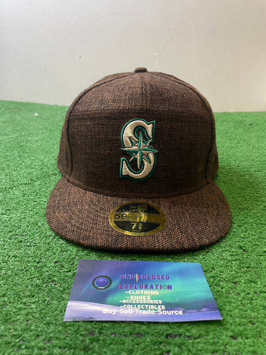 Seattle mariners split panel hemp new era fitted hat