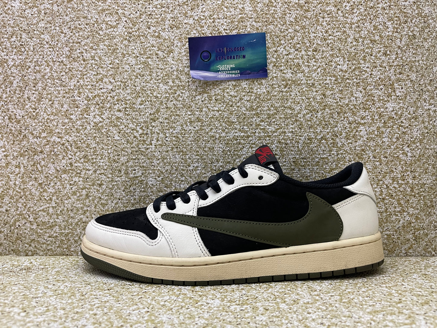 Jordan 1 Low Travis Scott Olive 10 Men/11.5 Women “Preowned”