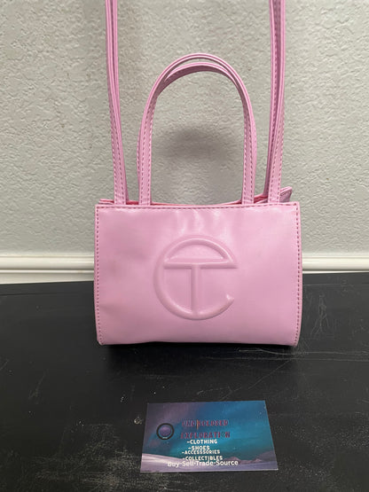 Telfar small bubblegum pink bag
