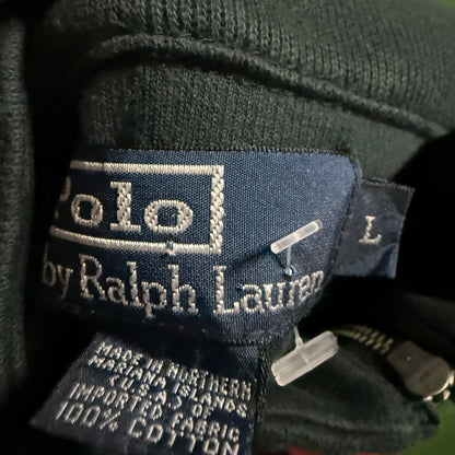 Vintage Polo Ralph Lauren Quarter Zip Fleece Dark Green