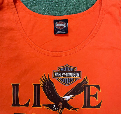 Vintage I like to ride Harley Davidson orange Tacoma tank top