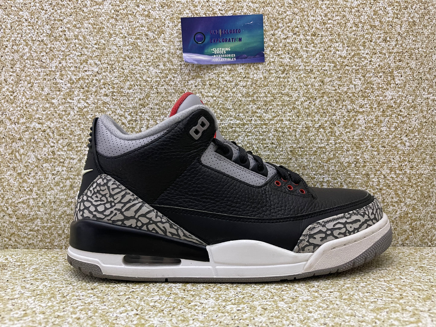 Jordan 3 Black Cement 2018 10 Men/11.5 Women “Preowned”