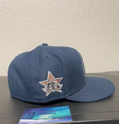Seattle Mariners trident dark blue and grey fitted hat