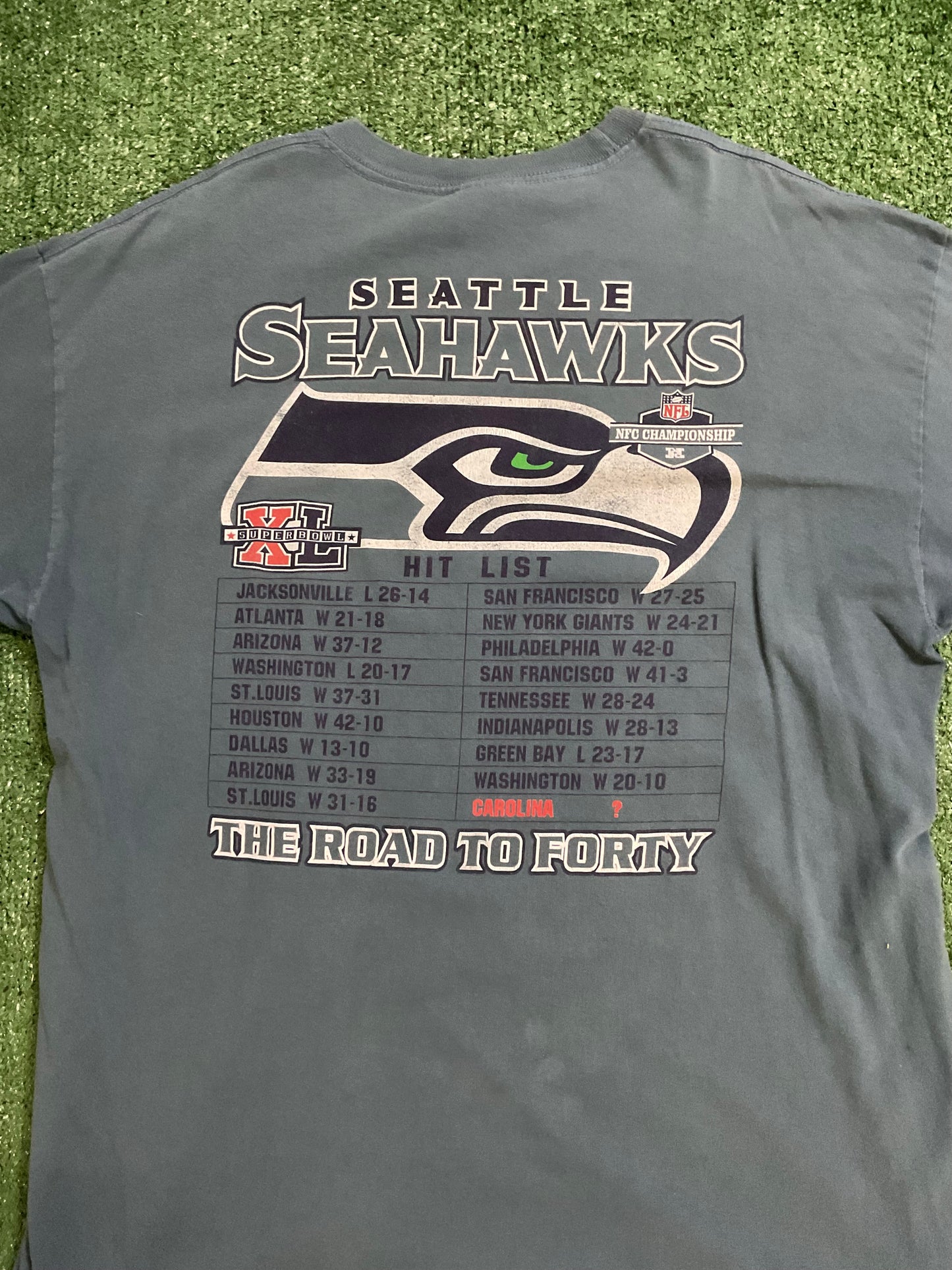 Vintage Seattle Seahawks 2005 NFC West Championship Long Sleeve Tee