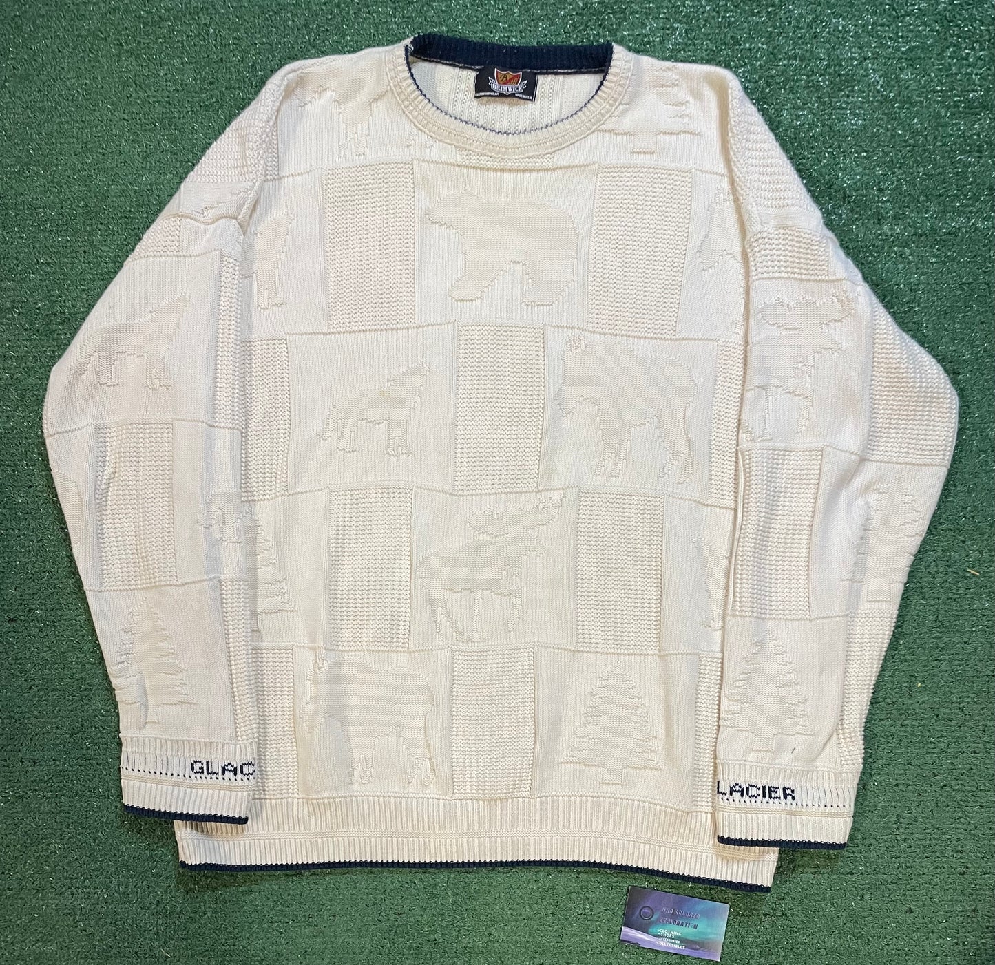 Vintage knit brimwick  Glacier crewneck