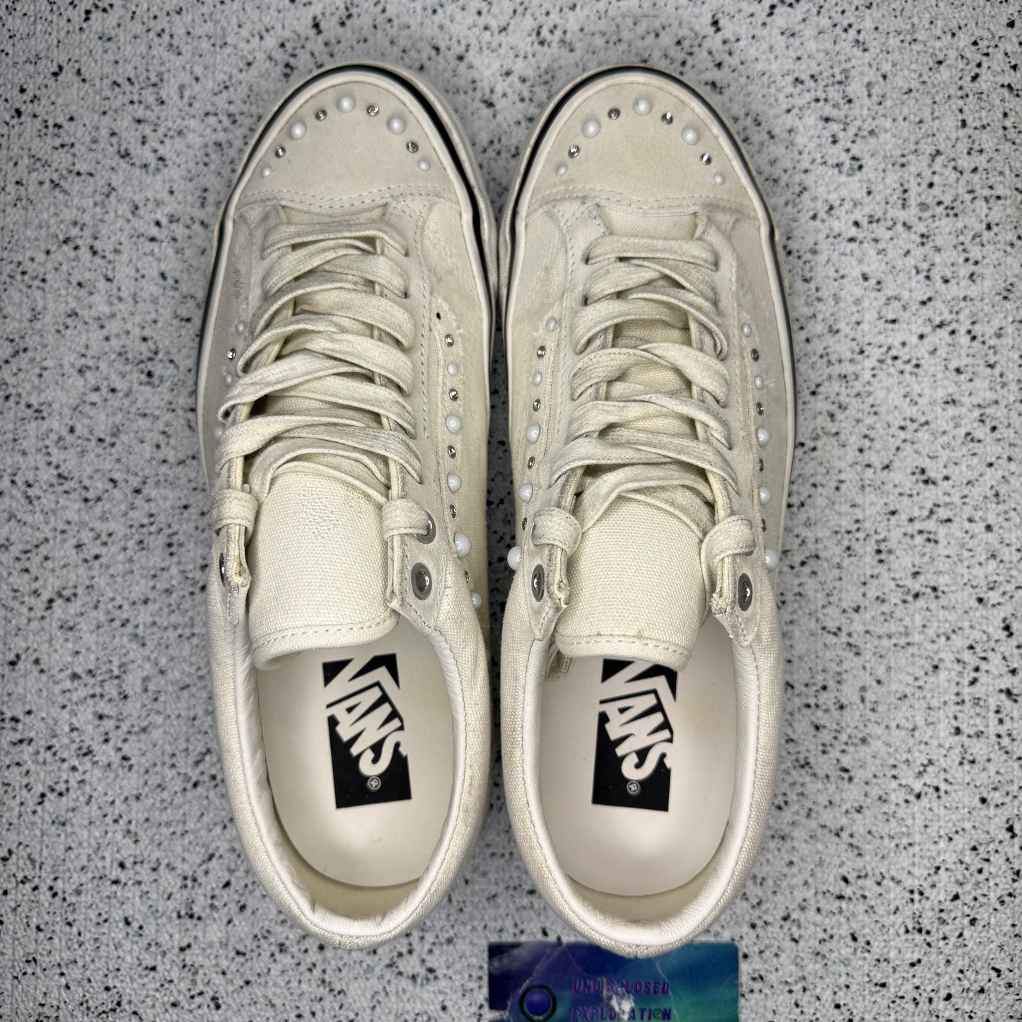 Vans Old Skool 36 Pearlized Marshmallow White 9 Men “Preowned”