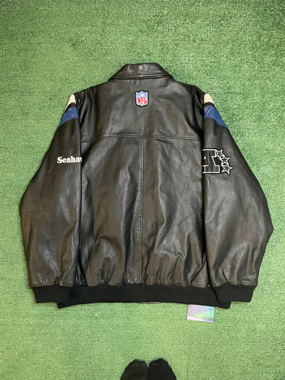 Vintage 1990s Seattle Seahawks leather jacket