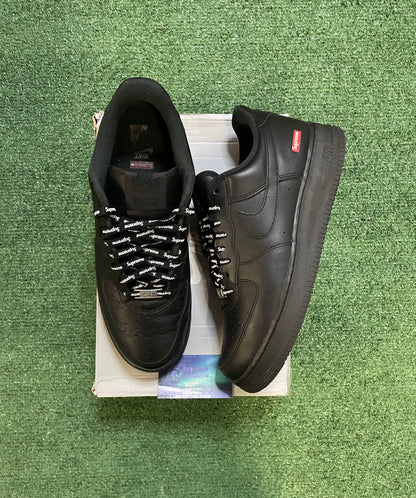 Nike Air Force 1 low black supreme size 11men/12.5women