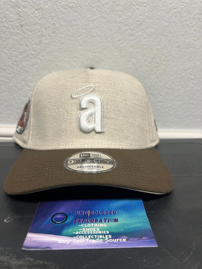 LA Angels halo neutral hemp brown and cream hat