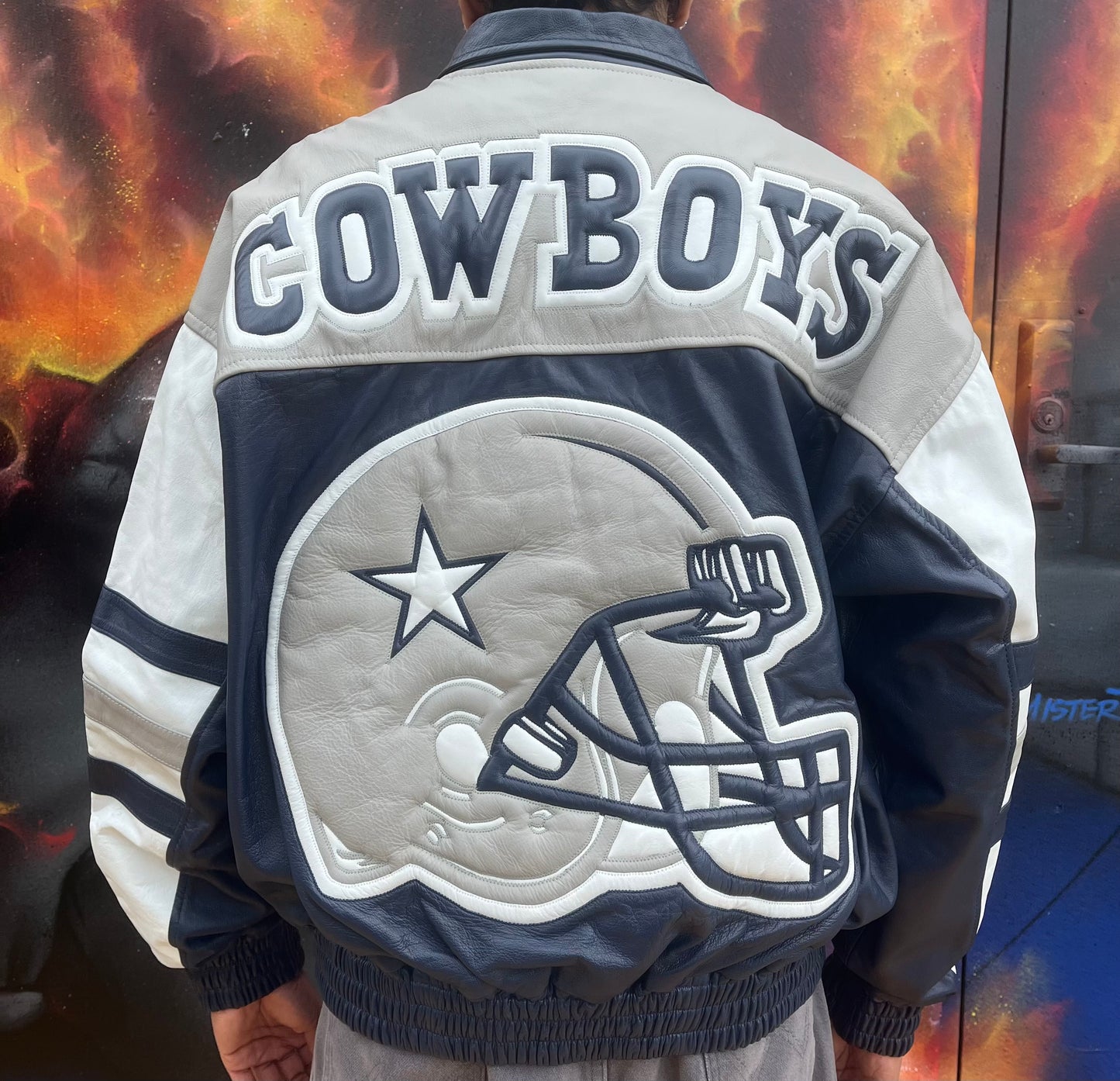 Vintage Dallas cowboys leather jacket