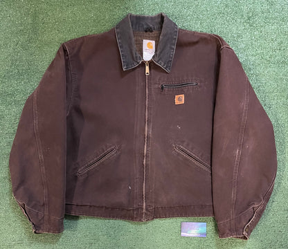 Vintage 2000s Carhartt dark brown Detroit jacket