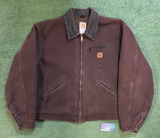 Vintage 2000s Carhartt dark brown Detroit jacket