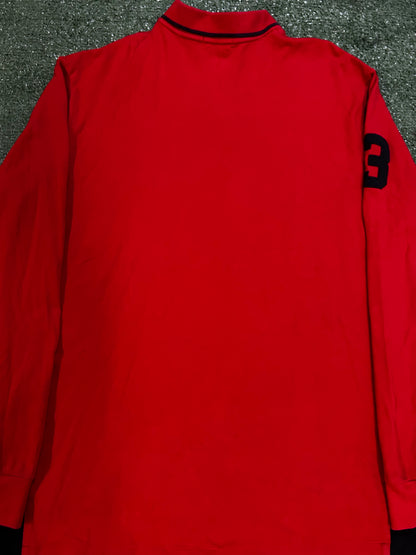 Vintage red Polo Ralph Lauren rugby longsleeve