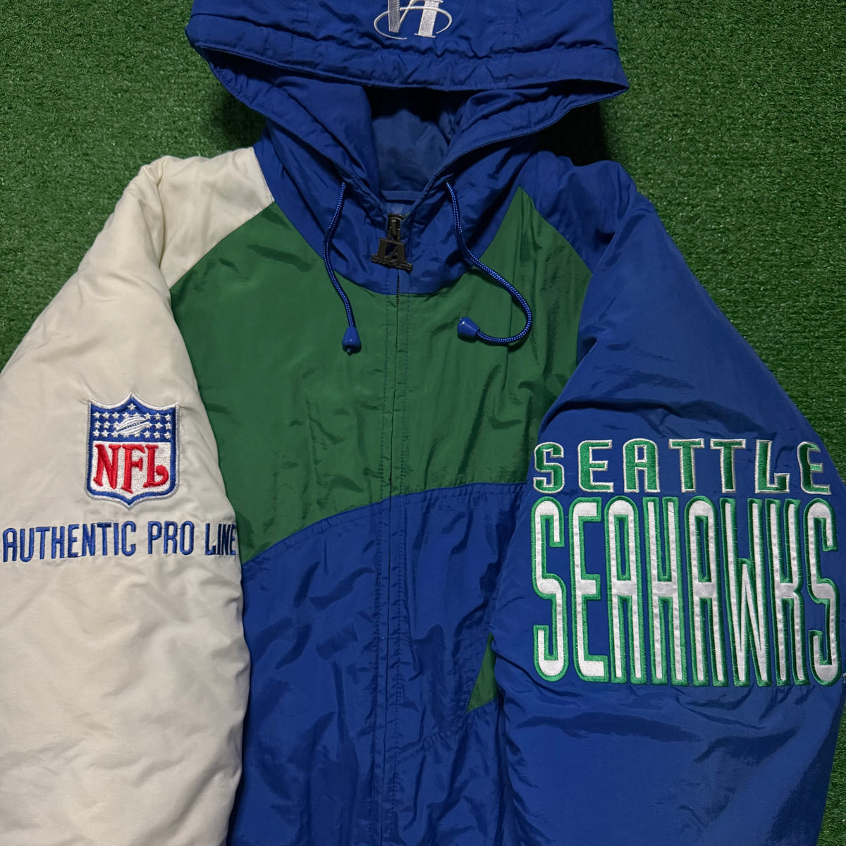 Vintage Seattle Seahawks Sharktooth Logo Athletic Jacket