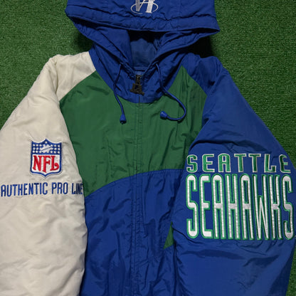 Vintage Seattle Seahawks Sharktooth Logo Athletic Jacket