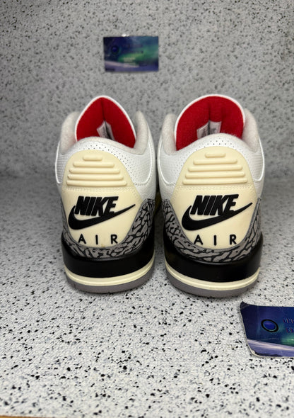 Jordan 3 White Cement 10 Men/11.5 Women “Preowned”