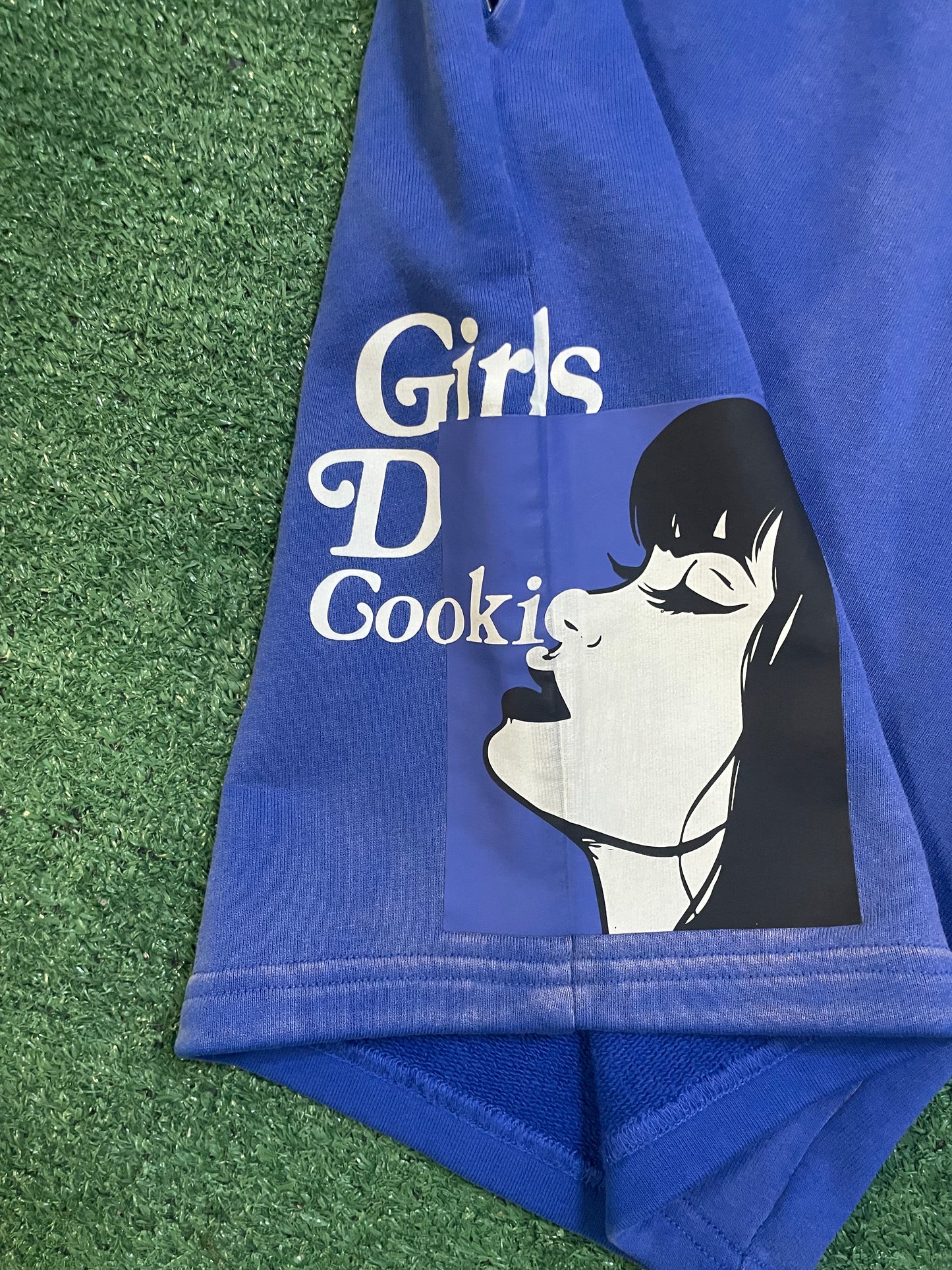 Cookies florist fleece sweatshorts washed blue