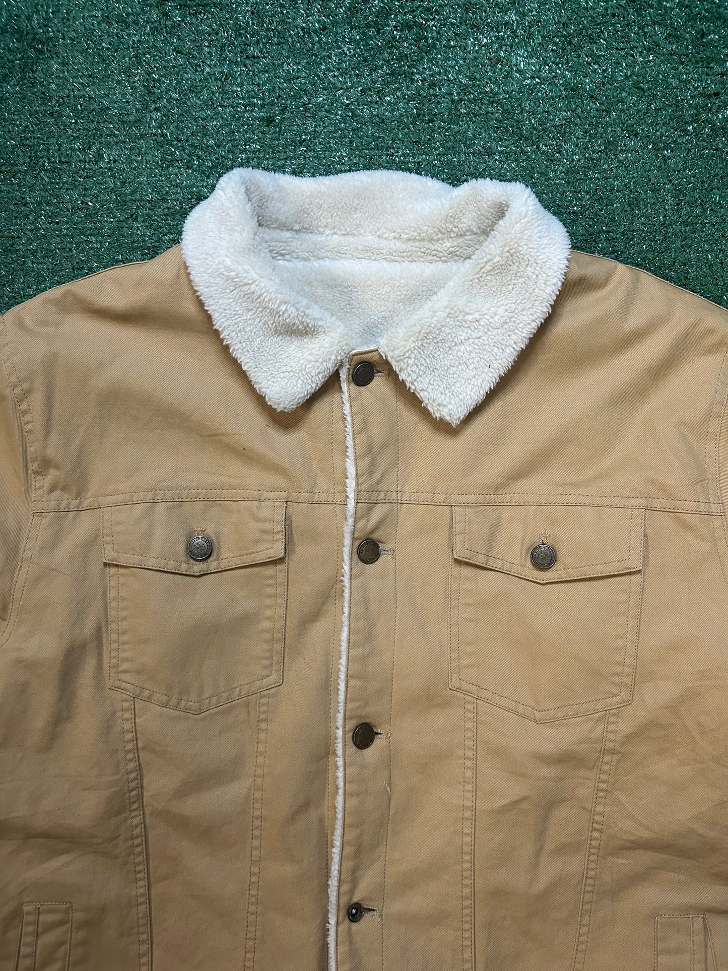 Tan denim Sherpa jacket