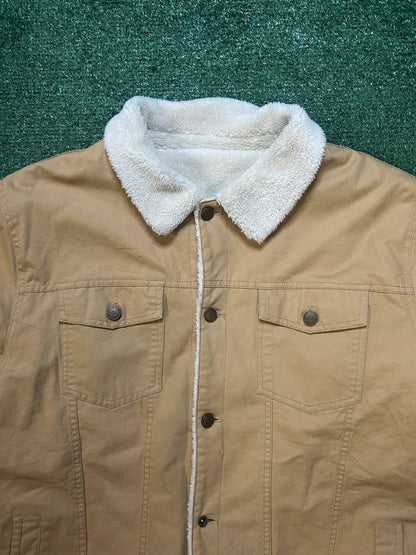 Tan denim Sherpa jacket