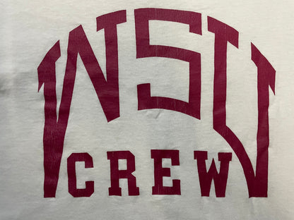 Vintage 1990s WSU Crew white & red tee