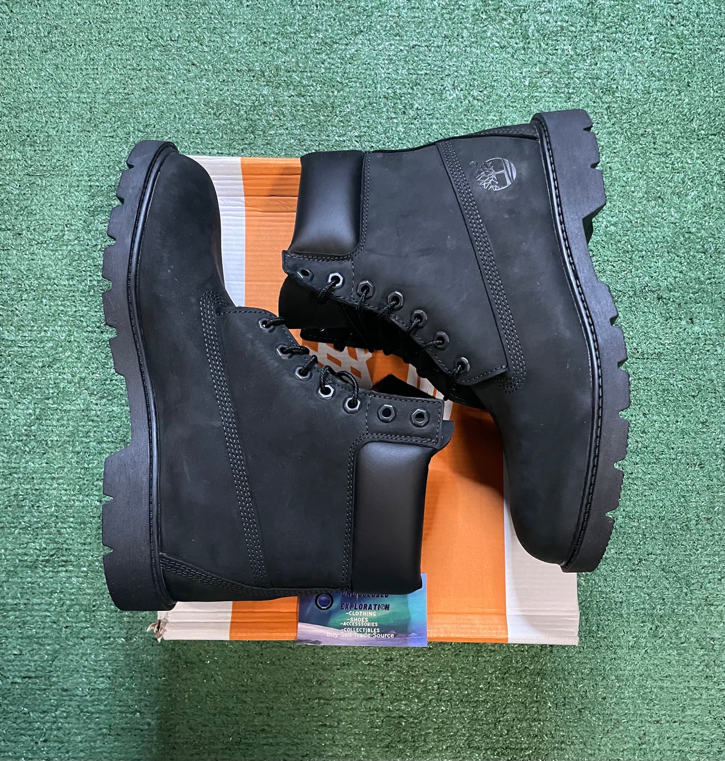 Timberland black 6 inch boots size 9.5men/11women