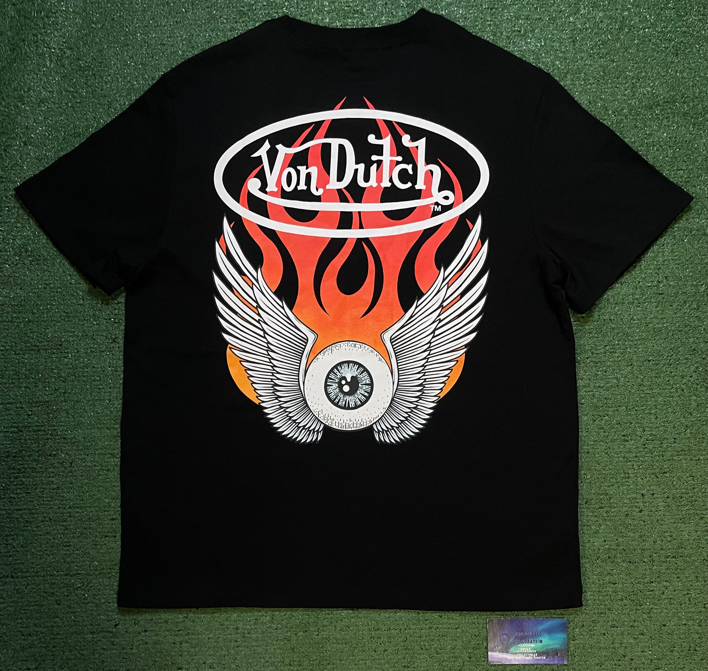 Von Dutch black rhinestone tee
