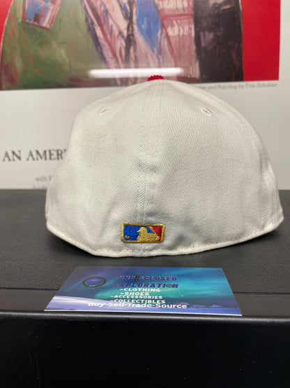 New York Yankees cream American flag fitted hat