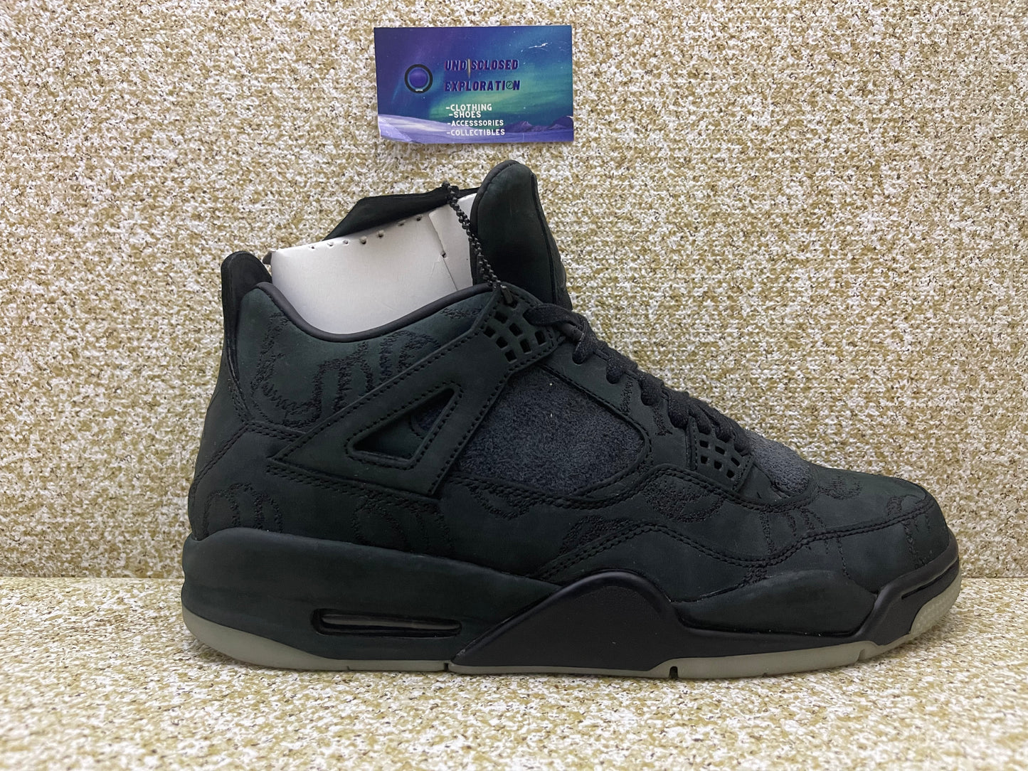 Jordan 4 Kaws Black 11 Men/12.5 Women “Preowned”