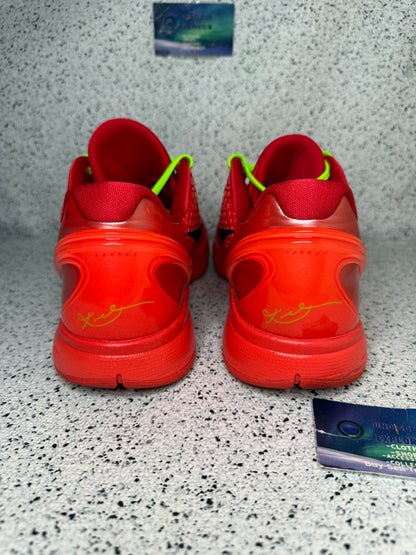 Kobe 6 Reverse Grinch 11.5 Men/13 Women “Preowned”