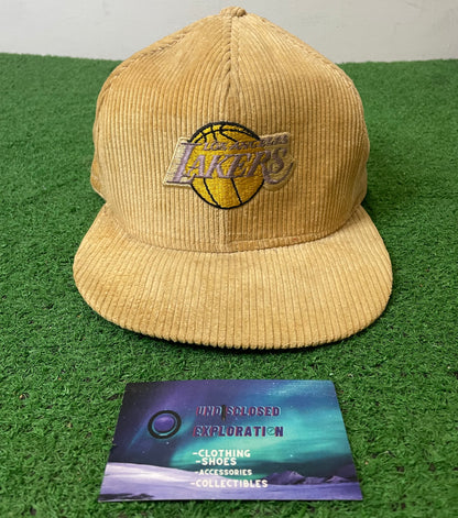 Vintage 1990s Los Angeles Lakers corduroy NBA hat