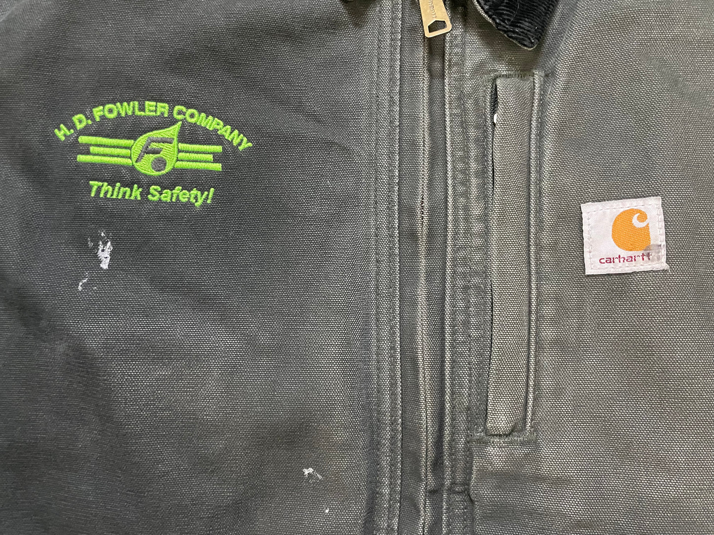 Carhartt forest green work jacket