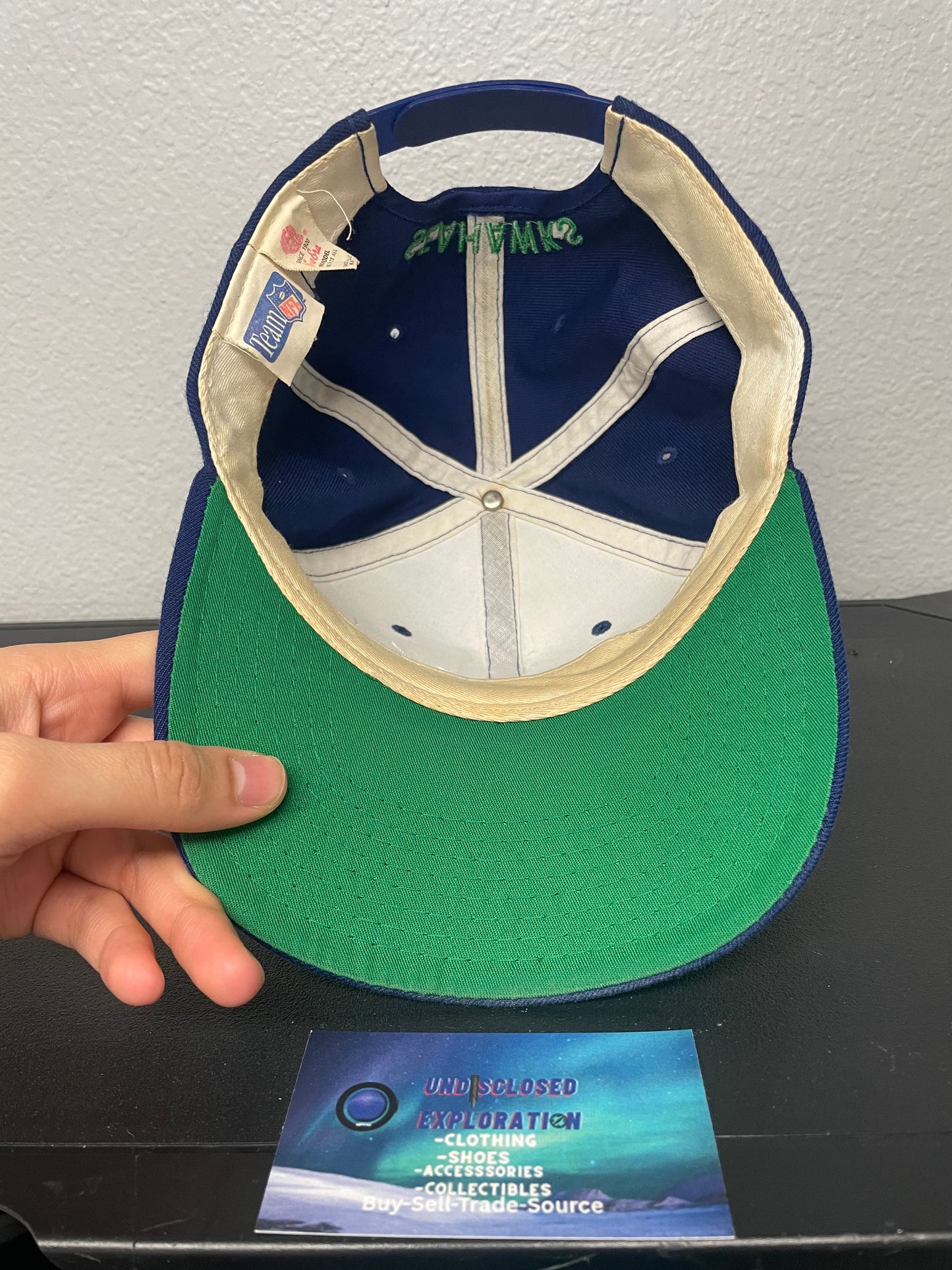 Vintage 1970s Seattle Seahawks blue and white hat