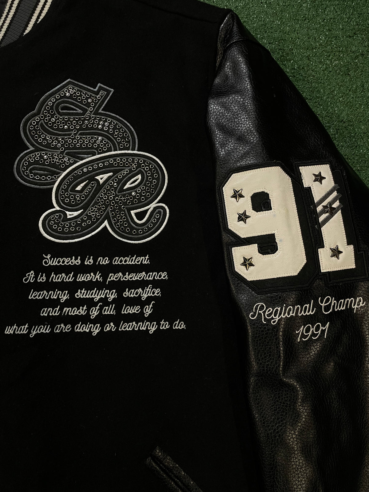 Genuine fight for the win suede & leather jacket