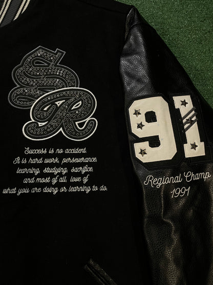 Genuine fight for the win suede & leather jacket