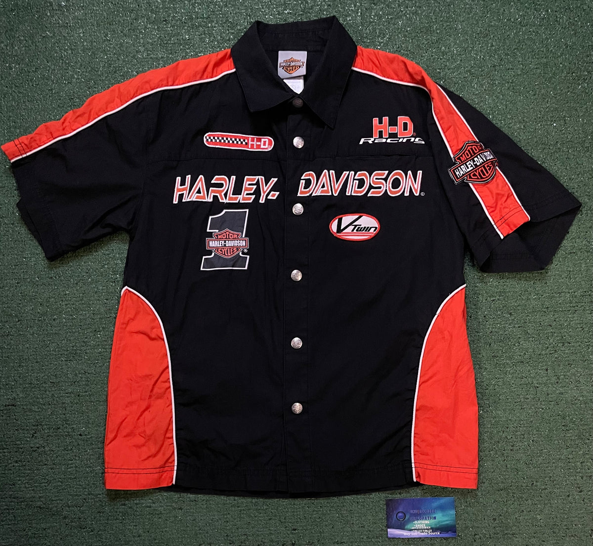 Harley Davidson Racing Orange button up