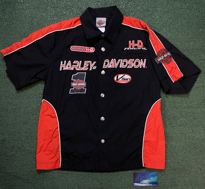 Harley Davidson Racing Orange button up