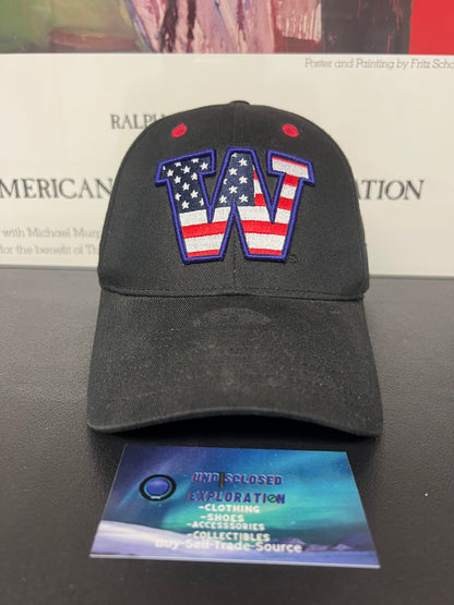 University of Washington UW Huskies American flag hat