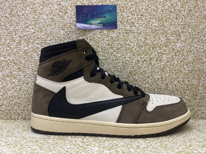 Jordan 1 High Travis Scott Mocha 10.5 Men/12 Women “Preowned”