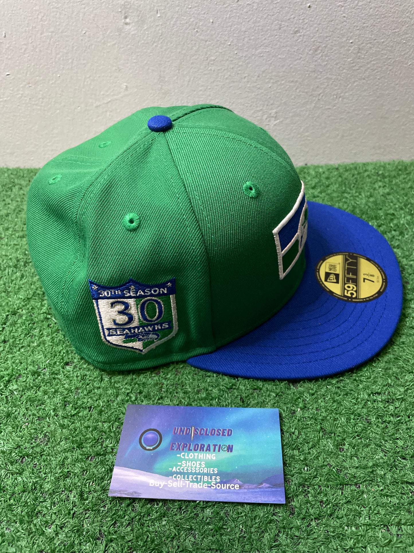 Seattle Seahawks 30th season patch Fitted Hat